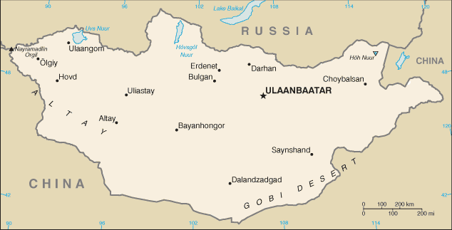 mongolie carte
